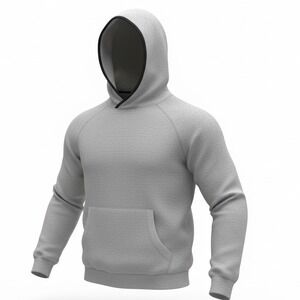 Ovadia + Mens XL Heather Gray French Terry Pullover Hoodie cracked logo